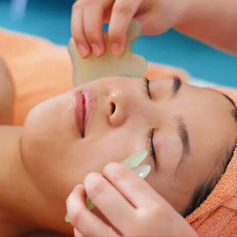 Xhvn Natural Jade Stone Guasha Massage Tool SPA Massager Scraping Body Beauty Glory
