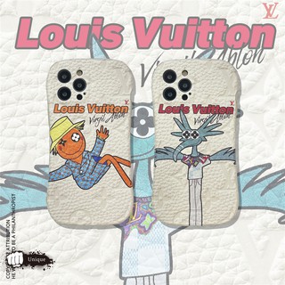 Ốp Điện Thoại Da Viền Silicon Mềm Họa Tiết LV Cho Iphone 11Pro/12 XS/8Plus 7 XR