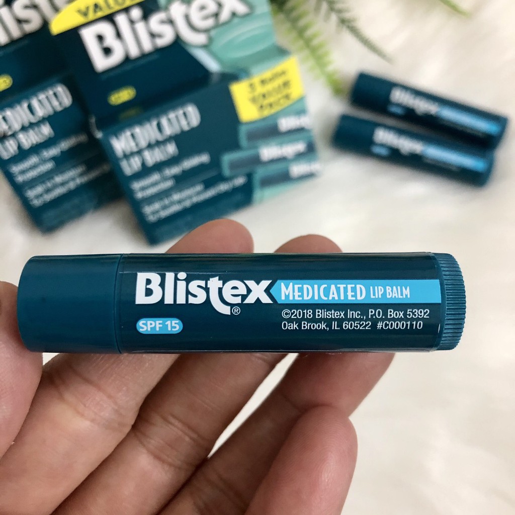 ❤️ [Date 9/2022] Tách lẻ 1 Son dưỡng môi chống nắng Blistex Medicated SPF 15 Lip Balm Mỹ, vị the mát | BigBuy360 - bigbuy360.vn