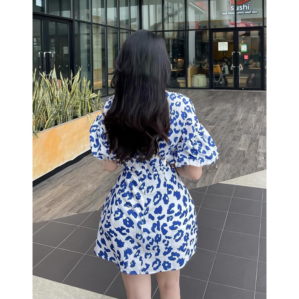 ✨BÁN SỈ✨Đầm bò sữa màu xanh khoét eo tay cánh dơi