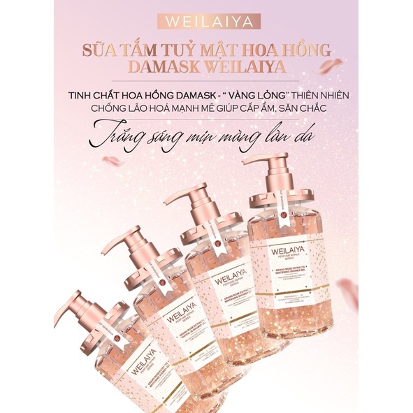 SỮA TẮM TUỶ MẬT HOA HỒNG DAMASK HƯƠNG NƯỚC HOA WEILAIYA | BigBuy360 - bigbuy360.vn