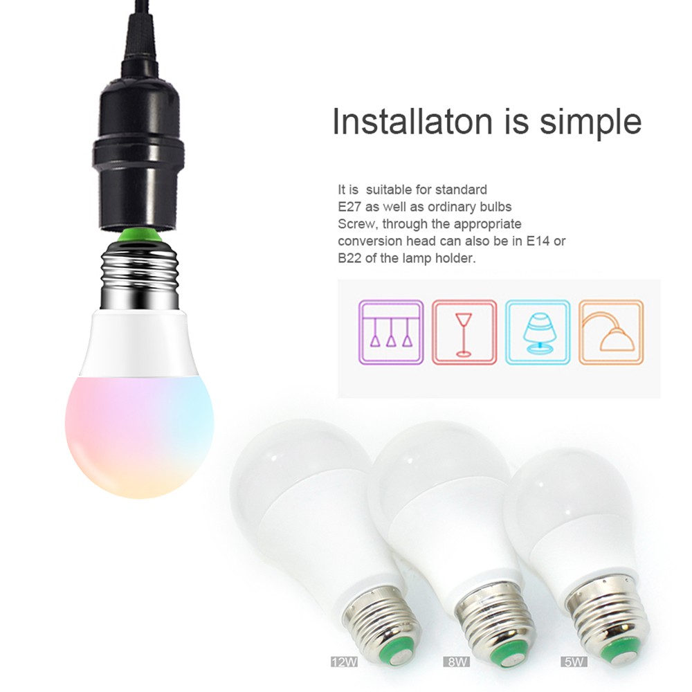 ⍝⍝ LED Lamp RGB LED Bulb E27 RGBW Dimmable Ampoule LED Smart Lights For Home Holiday Decoration With Remote Control 【Tech】