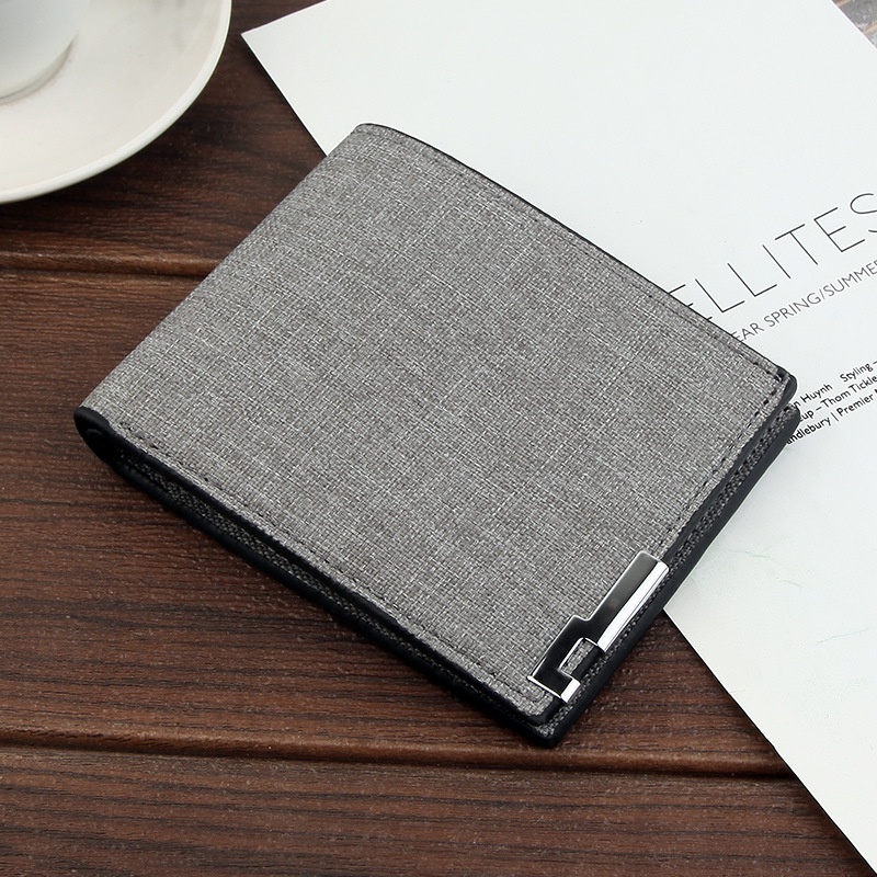 Ví Nam Vải Canvas Dáng Ngắn Thời Trang Cao Cấp