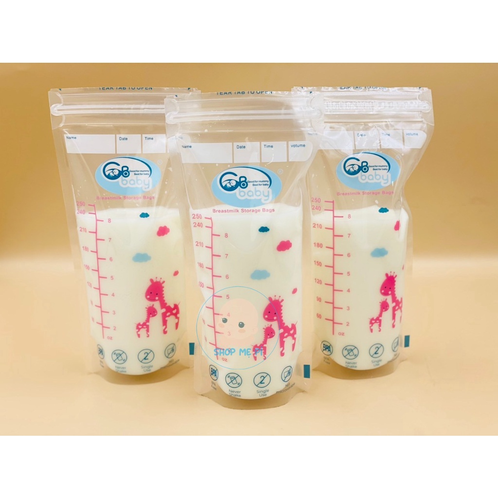 (BAO BÌ MỚI) Hộp 50 Túi trữ sữa mẹ 250ml GB Baby Hàn Quốc