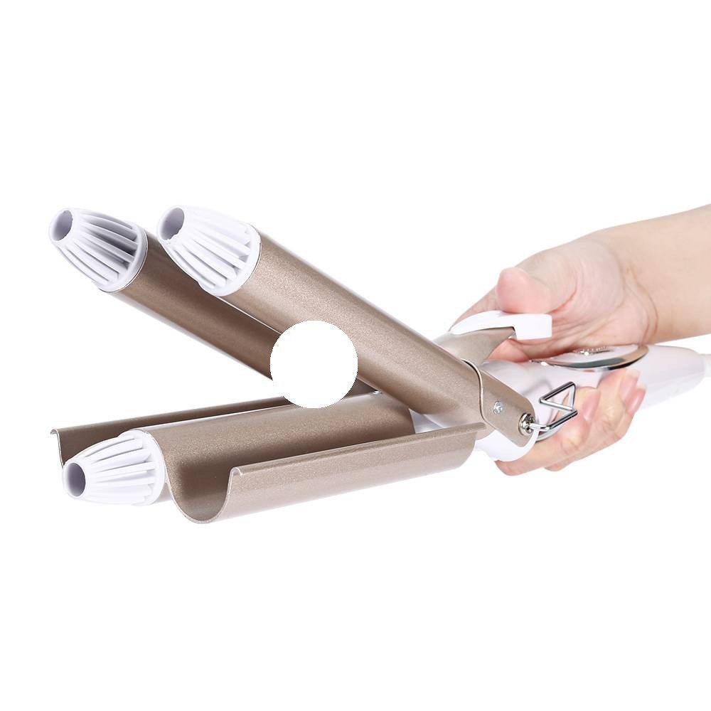 Máy uốn tóc xoăn 3 trục KEMEI KM-1010 cao cấp 2020 có mức chỉnh nhiệt phù  hợp | Shopee Việt Nam