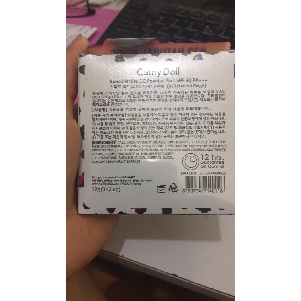 Phấn phủ Nén Siêu Hút Dầu Cathy Doll CC SPF40 PA+++ Thái Lan | BigBuy360 - bigbuy360.vn
