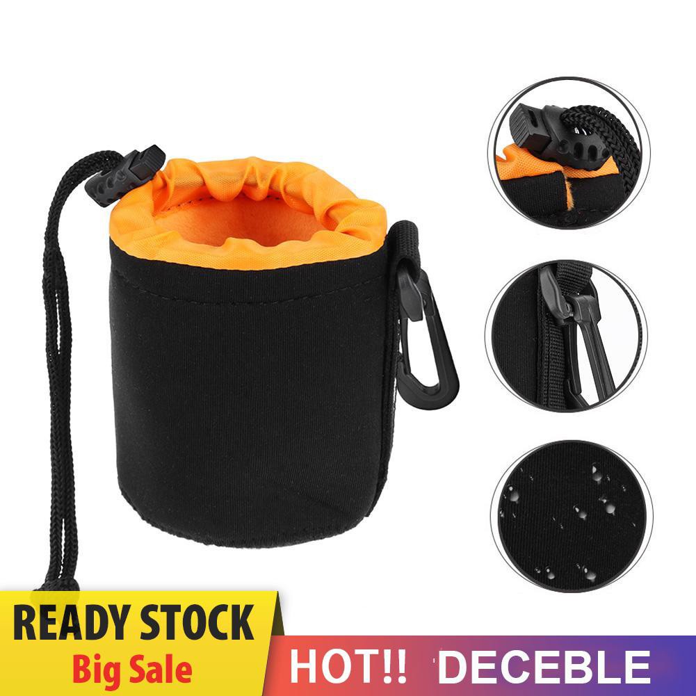 Deceble Waterproof Soft Neoprene Camera Lens Pouch Bag Drawstring Protector Case