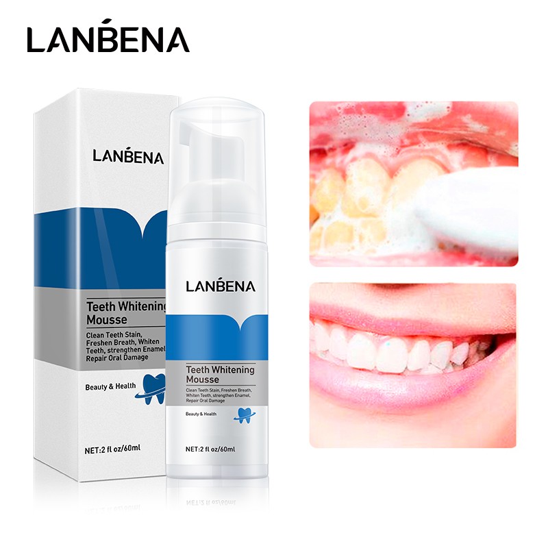 Tinh chất làm trắng răng khử mùi hôi miệng kem đánh răng làm sạch răng tẩy vết ố Whitening Teeth Toothpaste Mousse