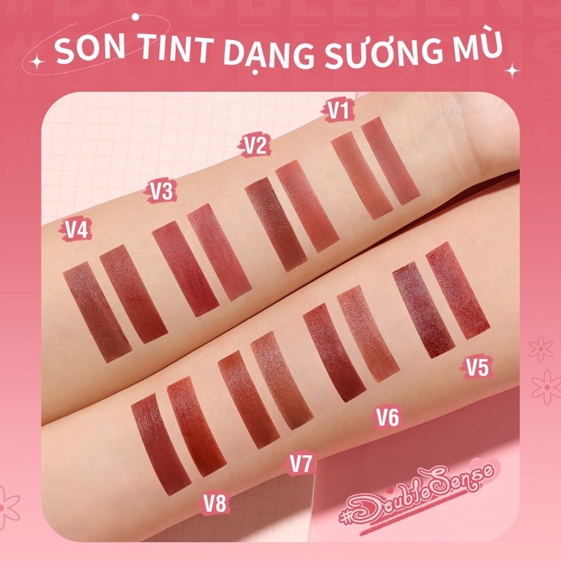 🌸Son Kem Ombrelips Tint Lì PINKFLASH Thiết Kế 2 Đầu 2in1 Lâu Trôi Lên Màu Đẹp🌸