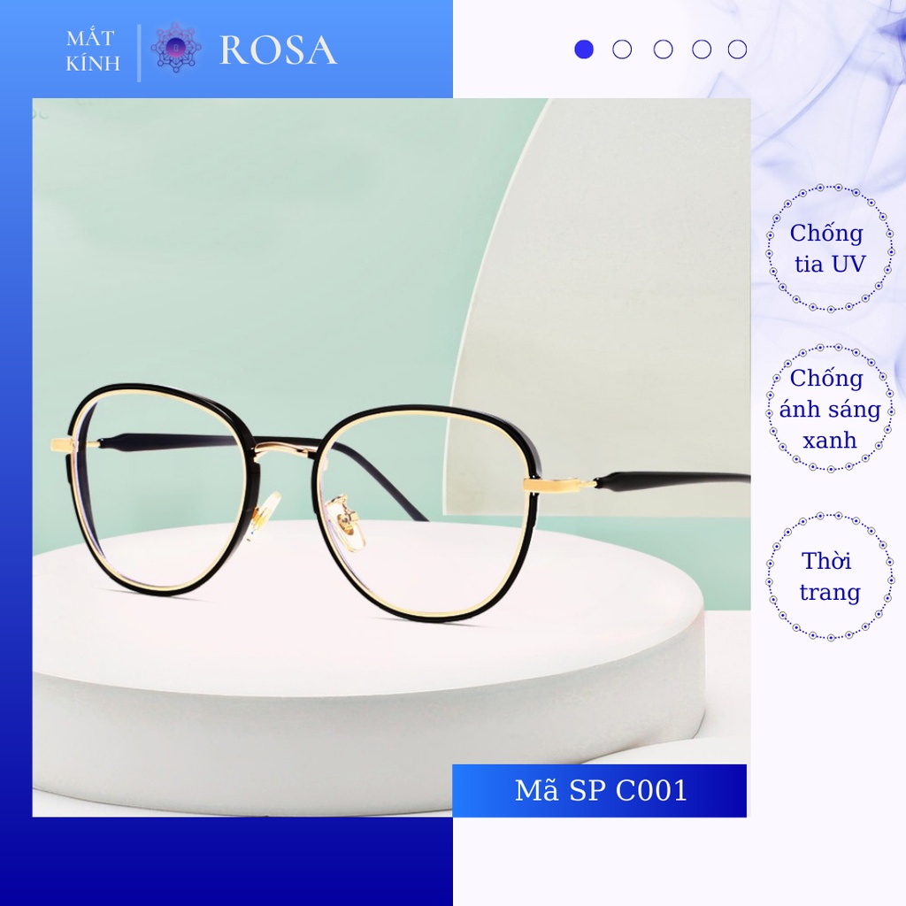 Kính mắt tròn cao cấp chống ánh sáng xanh phiên bản thời trang - Mã SP C00 - Rosa