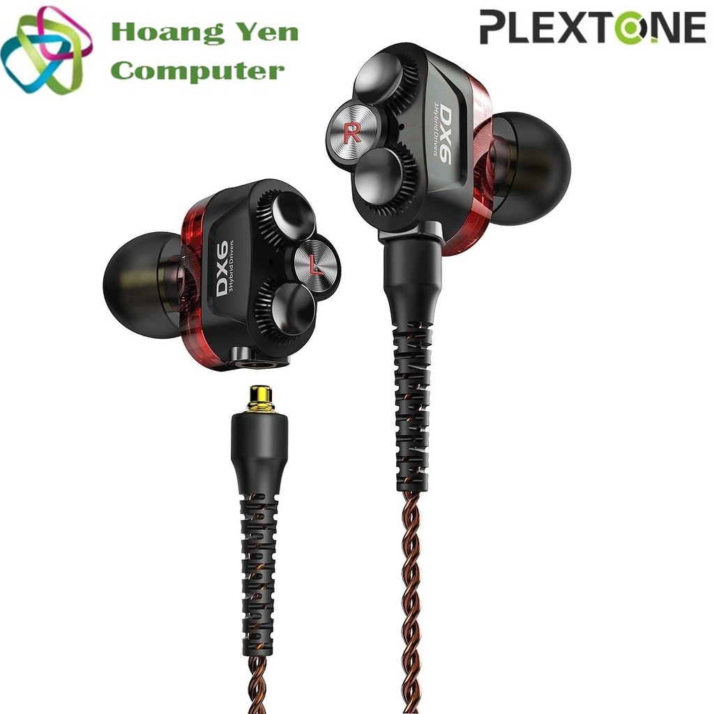 Tai Nghe Hybrid Plextone DX6 Âm Thanh Hi Res, 3 Hybrid Driver - BH 3 Tháng 1 Đổi 1