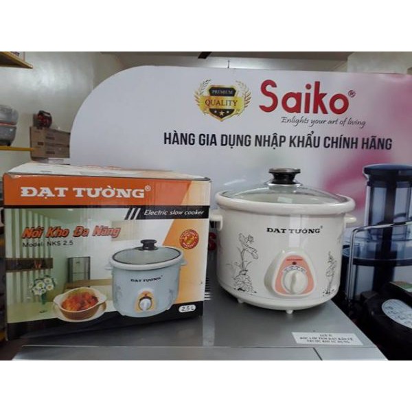 Nồi Kho Cá - Hầm Xương- Nấu Cháo Chậm Đa Năng Đạt Tường 2,5l Sạch Sẽ,Hiệu Quả Trong Việc Hầm Nhừ Xương Và Ninh Cháo