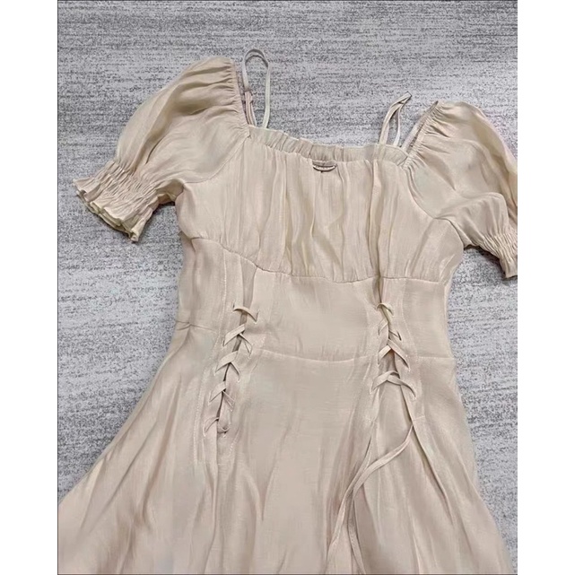 |NUDER DRESS| Đầm nude tiểu thư dây dài voan TLÉA