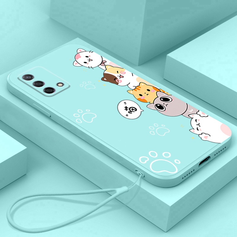 Ốp lưng oppo A74 4g a95 Ốp Điện Thoại Silicon Mềm Mịn Bảo Vệ Cho oppo A74 4g a95 DZMM01 viền vuông cute