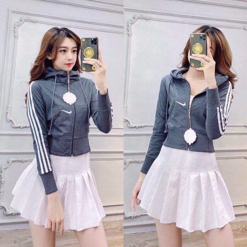 Áo khoác lửng Cton thời trang, áo khoác nữ