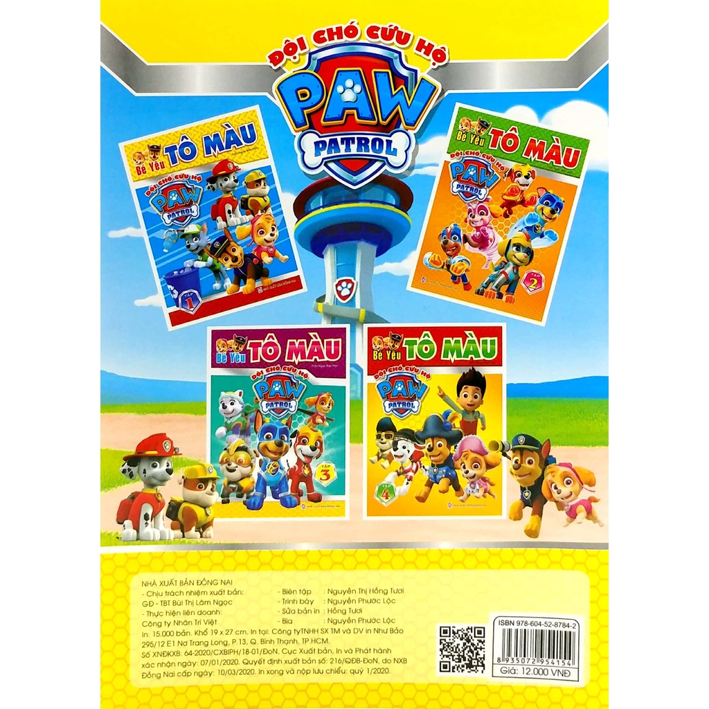 Sách Bé Yêu Tô Màu - Đội Chó Cứu Hộ Paw Patrol - Tập 4