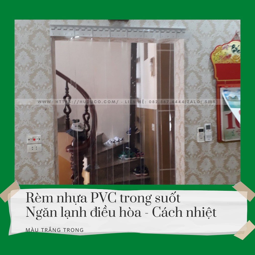 Tấm Rèm nhựa PVC ngăn lạnh điều hòa, ngăn bụi, ngăn côn trùng độ dày 1.5mm và 2mm
