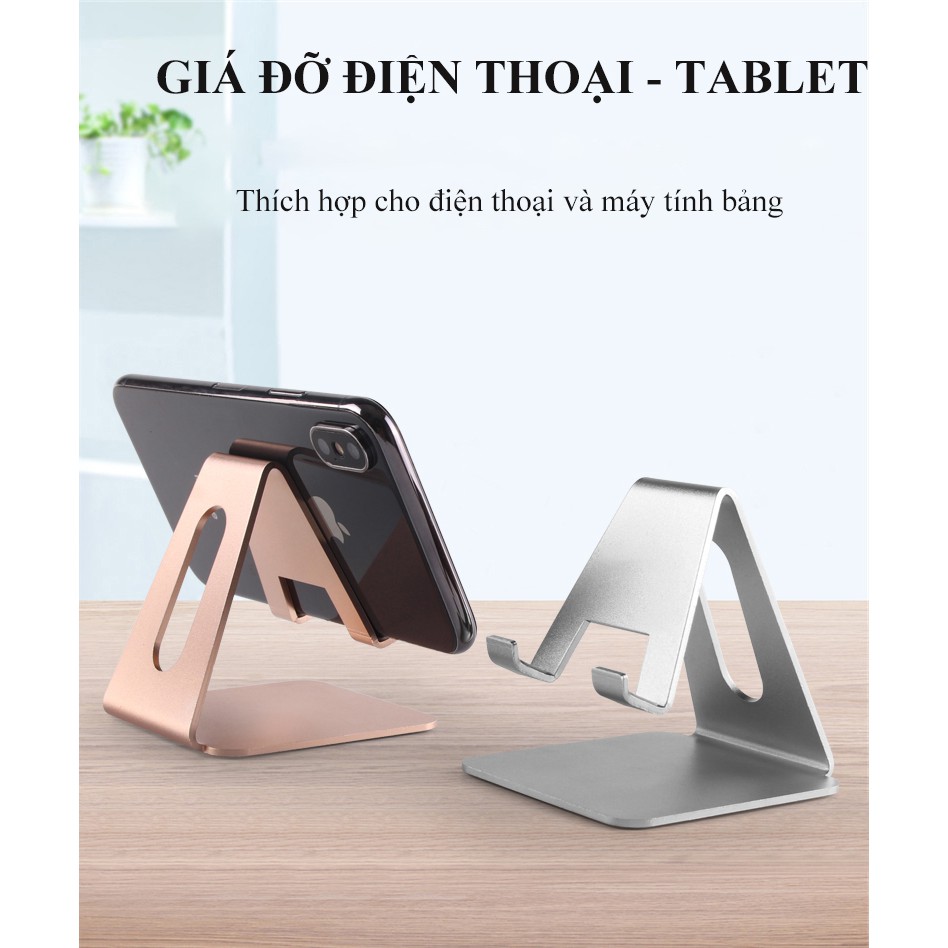 Giá Đỡ Để Bàn Điện Thoại Di Động, Máy Tính Bảng, Ipad Hợp Kim Nhôm Kích Thước 6.8x6.8x7.2 Cm - Công Nghệ Sala