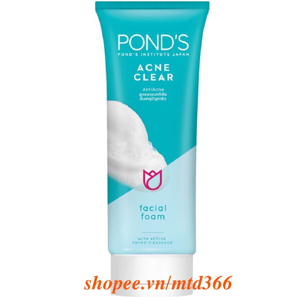 Sữa Rửa Mặt Nữ 100g Ponds Acne Clear Ngừa Mụn.