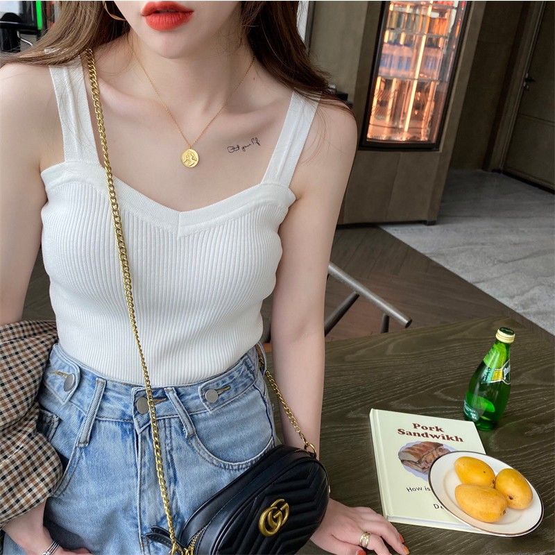 Jiashucheng Áo Dệt Kim Không Tay Thời Trang Mùa Hè Cho Nữ