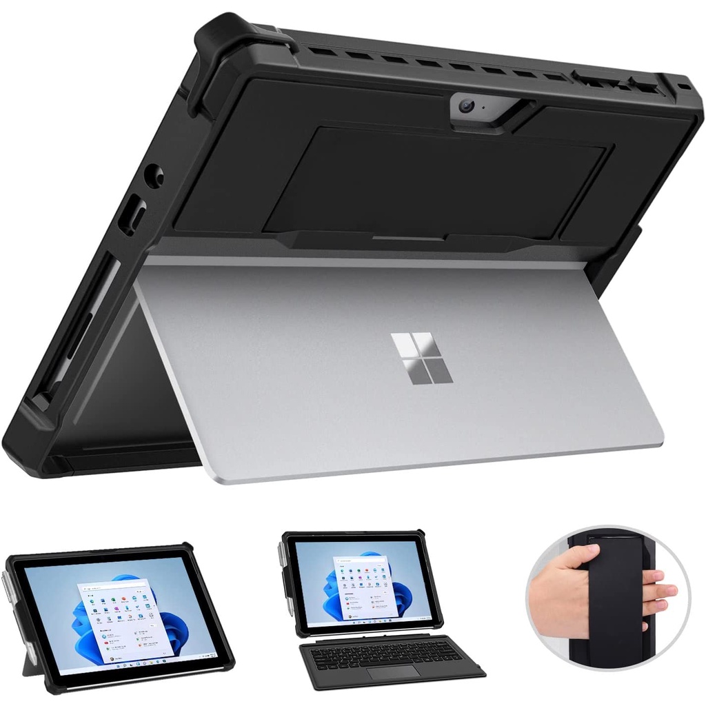 Bao da máy tính bảng có ngăn đựng bút và dây đeo tay cho Surface Go 3 2021/Surface Go 2 2020/ Surface Go 10"