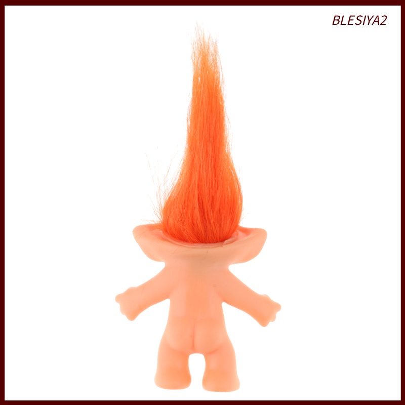 [Blesiya2] Mô Hình Nhân Vật Troll Mini Màu Cam Cổ Điển Trang Trí Bánh Kem Văn Phòng Nhà Cửa