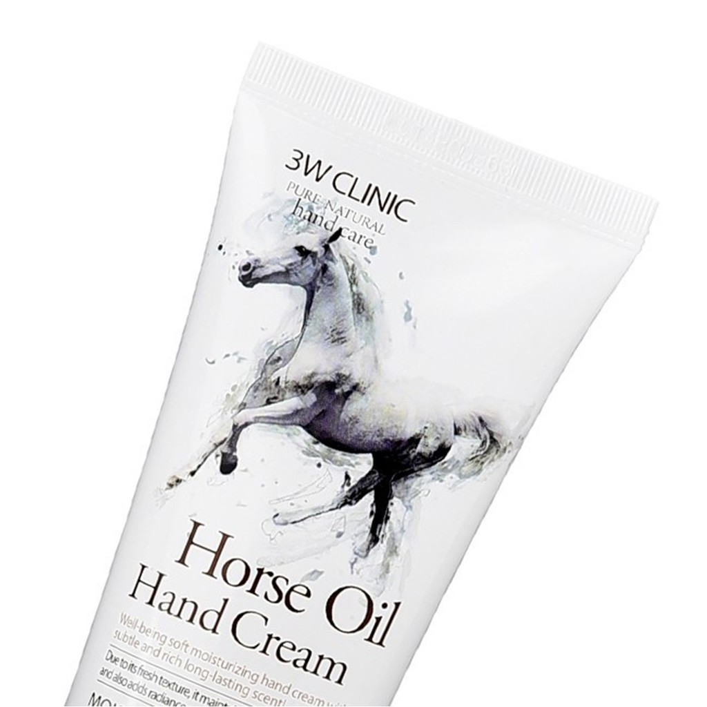 Kem Dưỡng Da Tay Dầu Ngựa 3W Clinic Horse Oil Hand Cream 100ml
