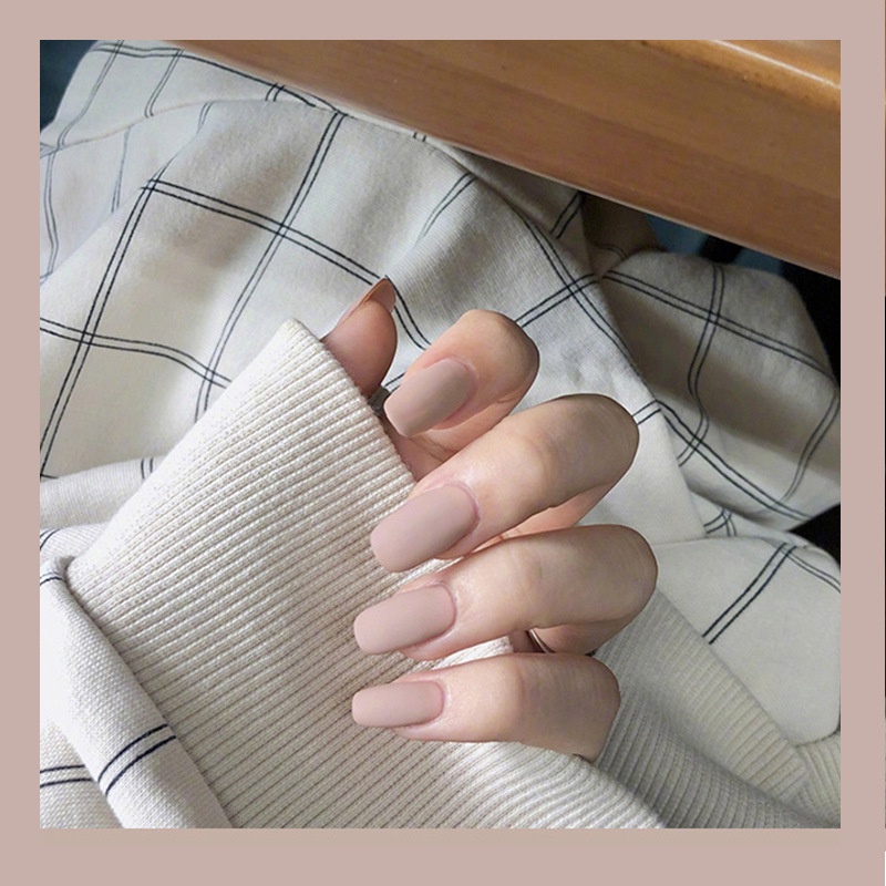 [ 722 - 19 XÁM HỒNG NUY ] Móng Giả Phom VUÔNG DÀI - SƠN MỊN [Tặng Miếng Dán Và Dụng Cụ] Lẻ