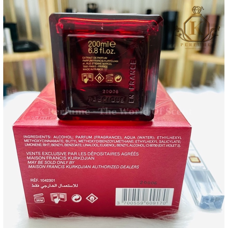 [K Perfume Chính Hãng] Nước Hoa Unisex MFK Baccarat Rouge 540 Extrait De Parfum