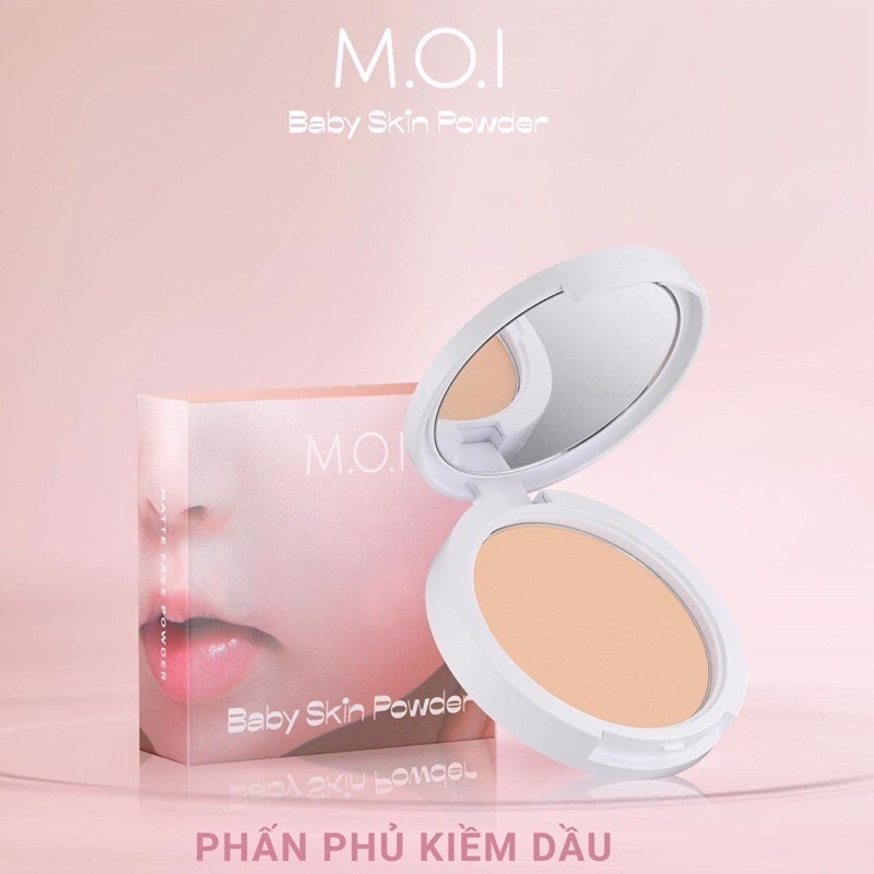 Combo 2 PHẤN PHỦ KIỀM DẦU, KHÁNG NƯỚC - BABY SKIN POWDER -MOI COSMETICS HỒ NGỌC HÀ