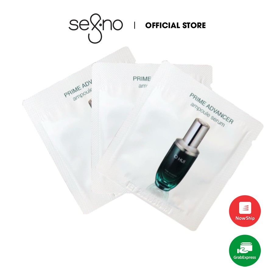 [Gói sample 1ml] Serum tinh chất dưỡng trắng, căng bóng, chống lão hóa da - Ohui Xanh Prime Advancer Ampoule Serum