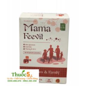 Mama Feevit  Viên uống bổ sung sắt hữu cơ cho mẹ bầu hộp 60 viên