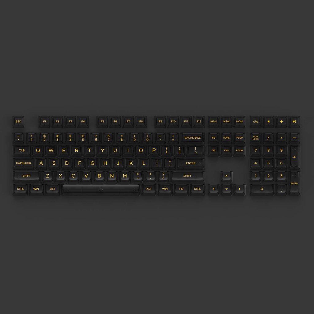 [Mã ELHAMS5 giảm 6% đơn 300K] Bộ Keycap bàn phím cơ AKKO Black (PC / ASA-Clear profile / 155 nút)