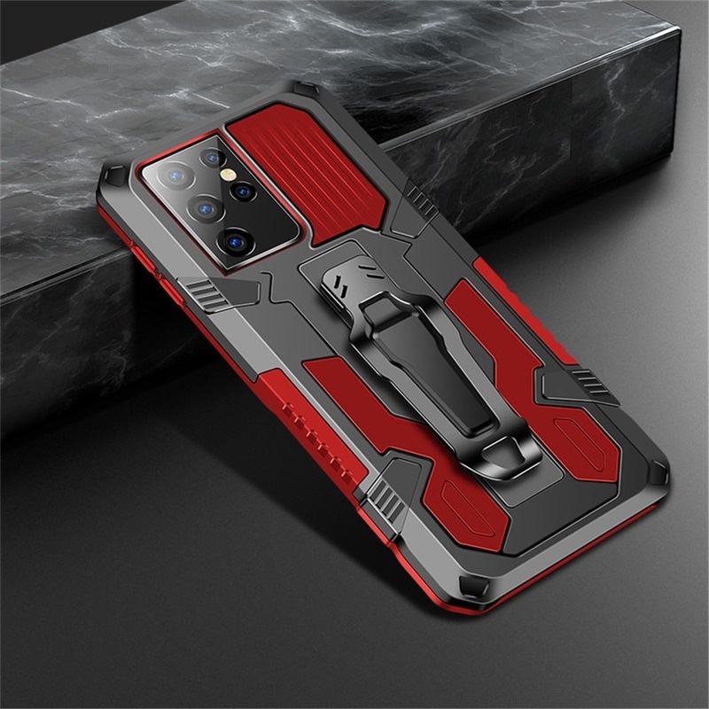Shockproof Armor Protective Case For Samsung Galaxy S22 Ultra 5G S21 FE S20 Plus M31S Belt Clip Kickstand Back Cover Anti-knock