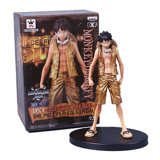 Mô Hình Nhân Vật Luffy - One Piece Phiên Bản Gold ( Cao 16.5cm )