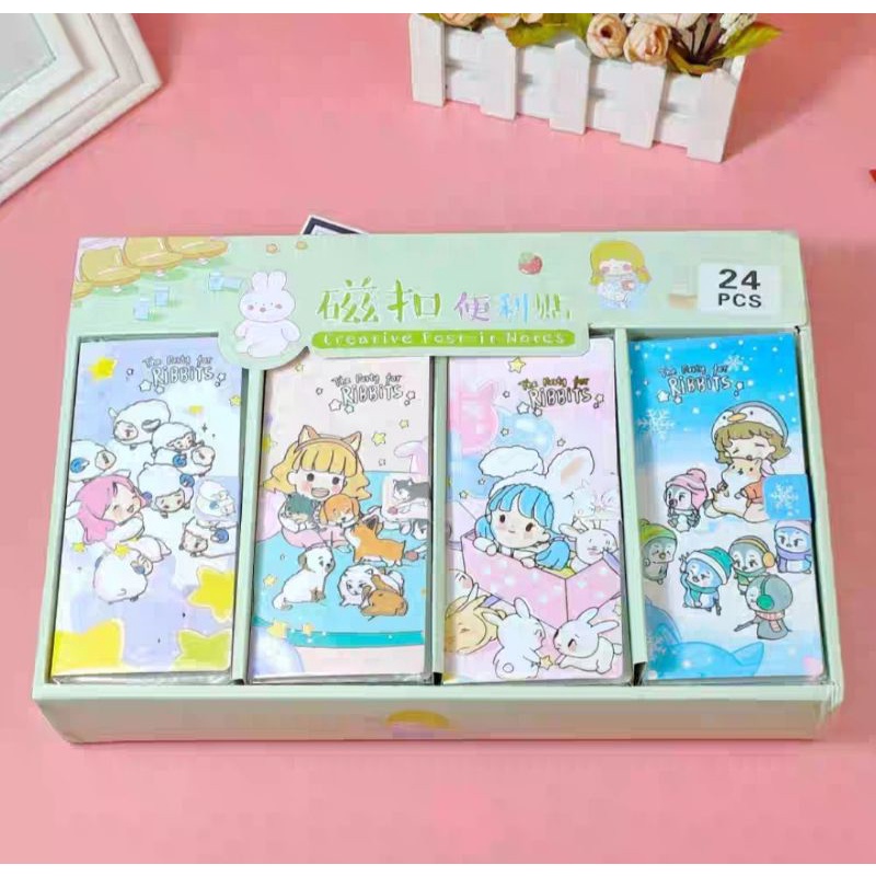 Ví giấy note 6 thếp trong 1 có cài nam châm siêu đáng yêu