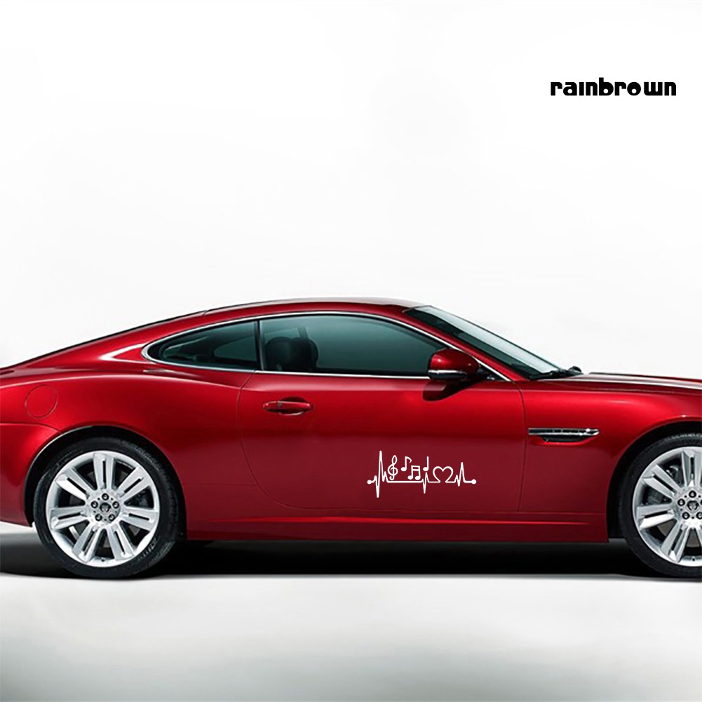 Sticker dán trang trí xe hơi hình nhịp tim và nốt nhạc độc đáo