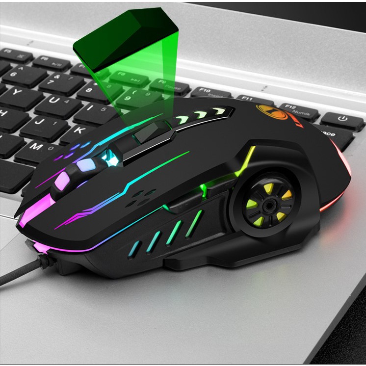 Chuột Gaming Có Dây Chính Hãng Limei V7 Thiết Kế Hiện Đại Đèn LED Phát Sáng Nhiều Màu