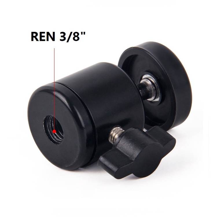 ✔️✔️ Ball head Q28 LỖ REN 3/8&quot; xoay 360 gắn CHÂN ĐÈN LIVESTREAM ... (ĐEN)