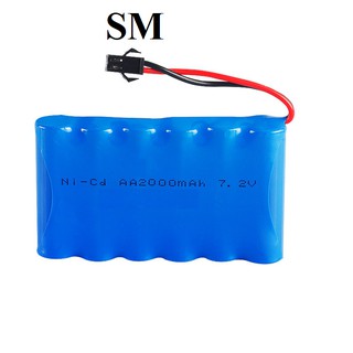 Pin sạc Ni-Cd 7.2v 2000mah dùng cho xem ô hình điều khiển cổng nối SM