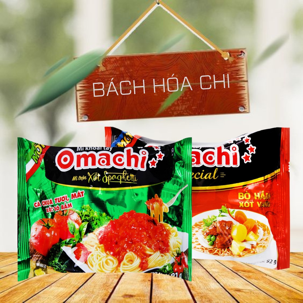 Thùng 30  gói Mì khoai tây Omachi Special bò hầm xốt vang / xốt Spaghetti