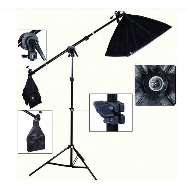 GIAO HỎA TỐC KV HỒ CHÍ MINH - Đèn studio dùng cho chụp ảnh quay phim chuyên nghiệp cao 2m softbox 50x70cm