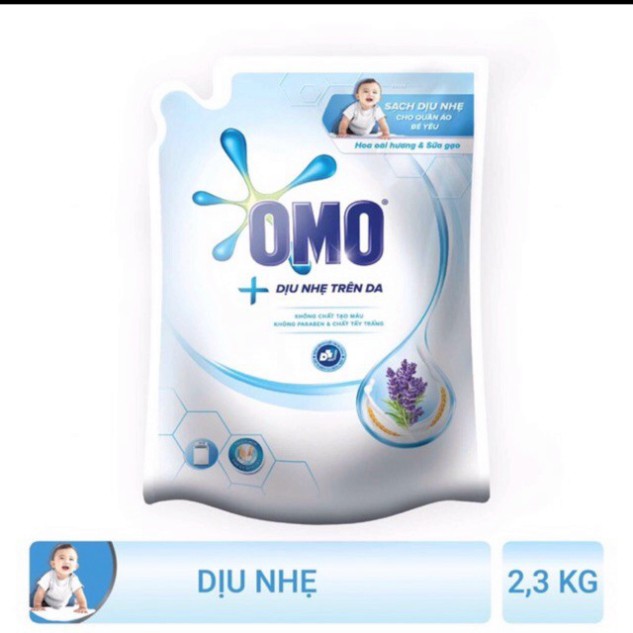 ⭐ Nước giặt OMO matic [𝐅𝐑𝐄𝐄𝐒𝐇𝐈𝐏] dịu nhẹ trên da túi 2.3kg