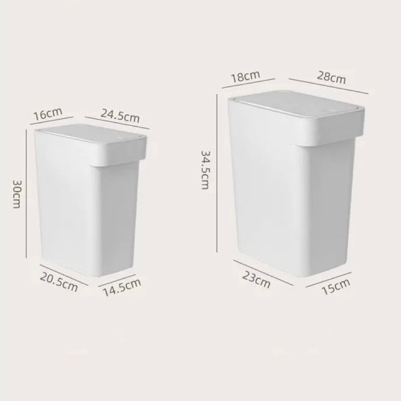 A - LIFE Thùng Đựng Rác Dạng Đẩy Loại Nhấn Cỡ Lớn Hiện Đại Cho Phòng Khách / Phòng Ngủ / Phòng Tắm / Hẹp