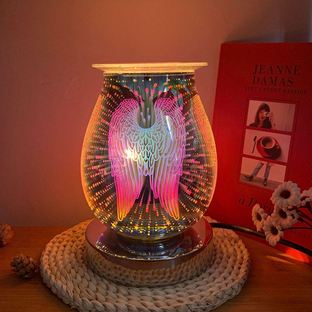 Đèn LED Bằng Thủy Tinh Họa Tiết 3D Sáng Tạo Phích Cắm UK