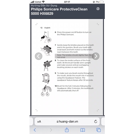 SALE 40% Bàn chải điện Philips sonicare AUTHENTIC  2 chế độ CLEAN &  WHITE