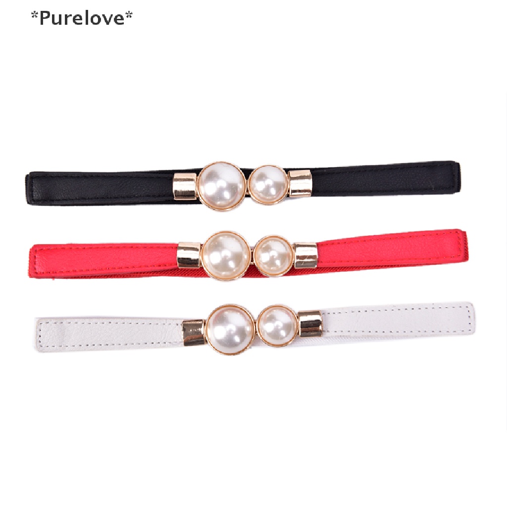 Thắt Lưng Co Giãn Đính Ngọc Trai Thời Trang Dành Cho Nữ