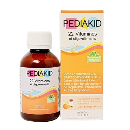 Vitamin Tổng Hợp Cho Trẻ nhỏ từ 6 tháng tuổi Pediakid 22 Vitamins & Minerals, Pháp Lo125ml