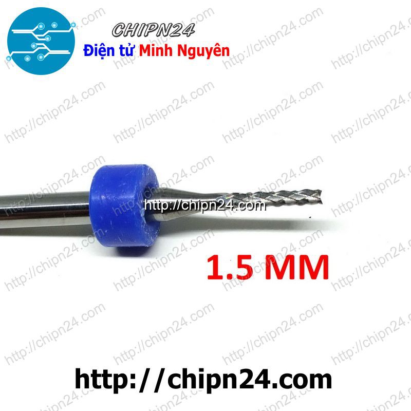 [1 CÂY] Mũi phay mạch in CNC 1.5mm (Mạch điện tử, PCB)