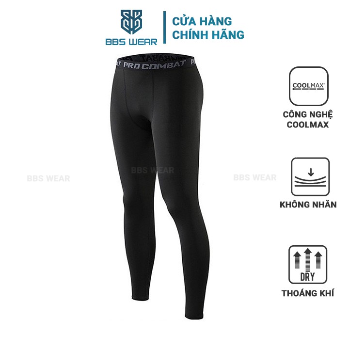 Quần COMBAT Legging Nam Dáng Dài PRO Chất Thun Co Dãn 4 Chiều Chuyên Gym, Bóng Rổ, Yoga - GY002